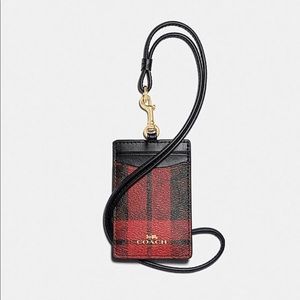 NWT Coach ID lanyard in Buffalo Print